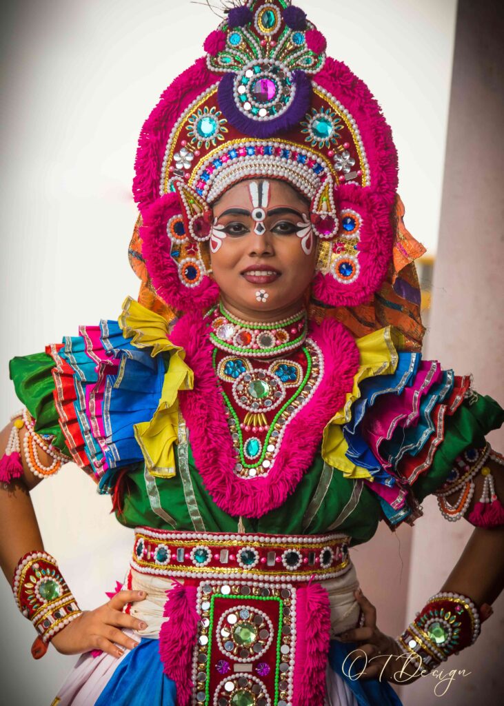 Traditional costume of an indian lady in Mangalore, India
