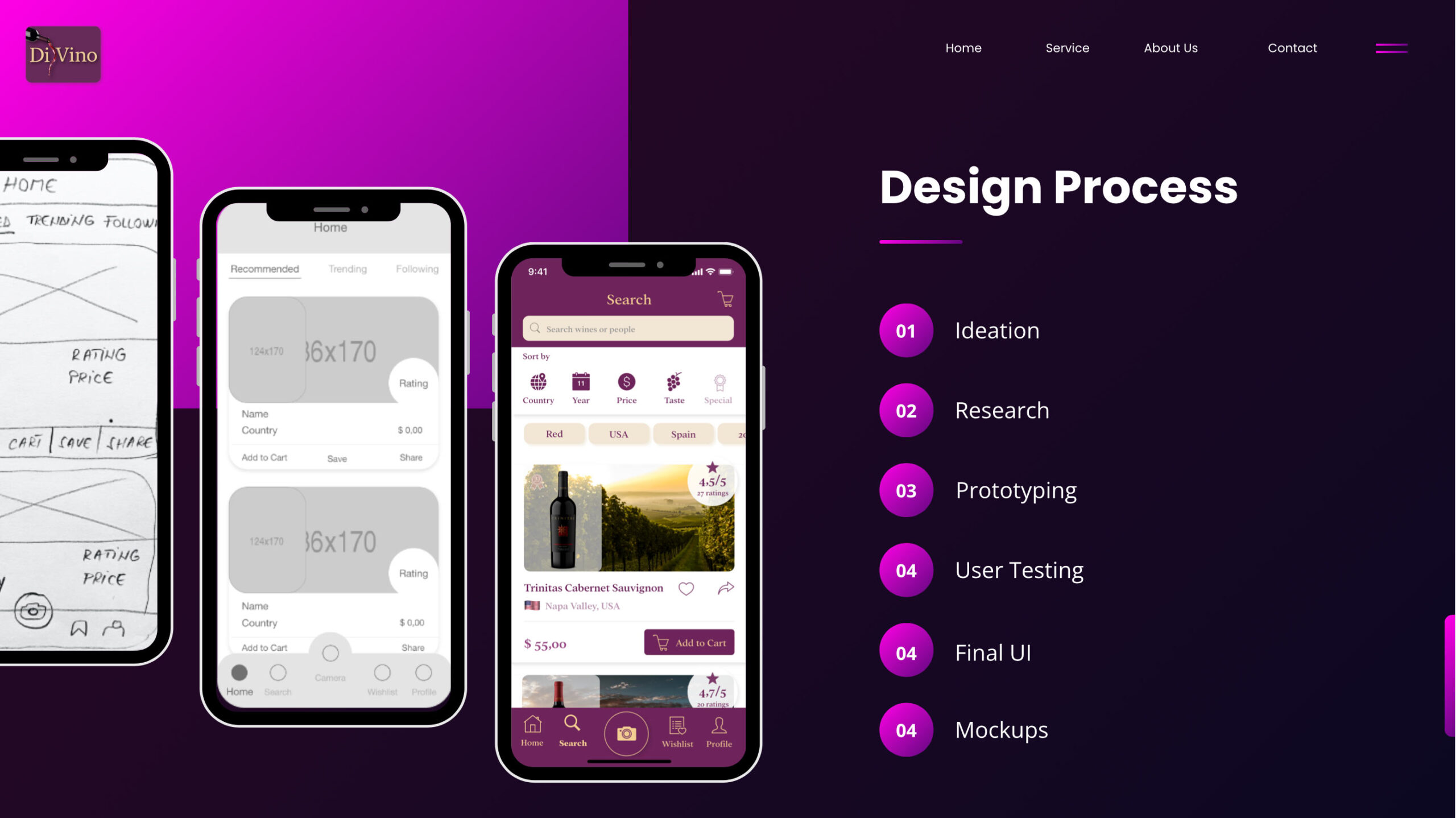 DiVino - Design Process