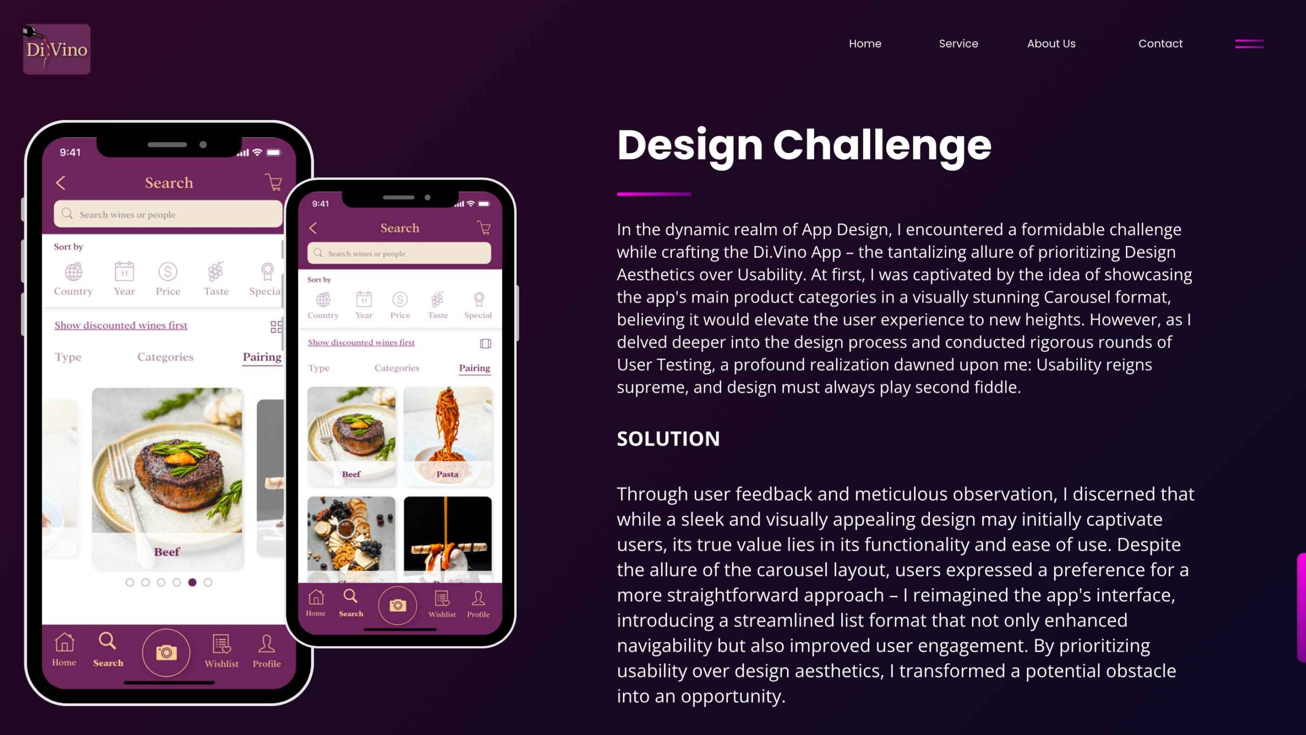 DiVino - Design Challenge